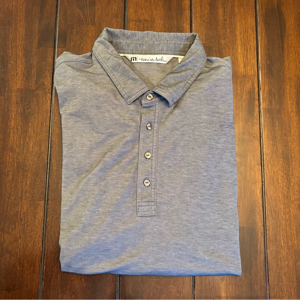 Travis Mathew Golf Dress Shirt Button Up Short Sleeve Polo Cotton Men’s Size XL